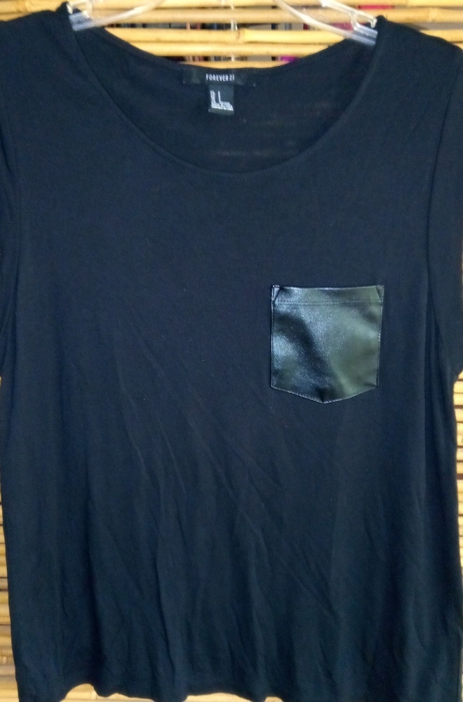 Merona Black Crop Muscle T Sz S